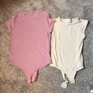 a new day Women's Bodysuit Set in Pink and Cream
